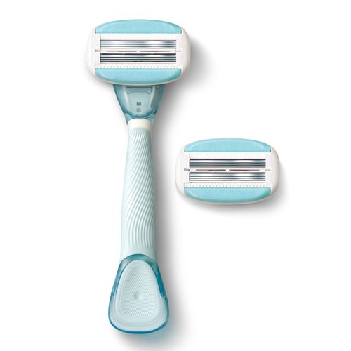 Dorco EVE6 Razor for Women, Includes 1 Razor Handle and 6 Long-Lasting Razor Blade Refills| 1 Handle + 6 Cartridges (Handle + 6 Refills)