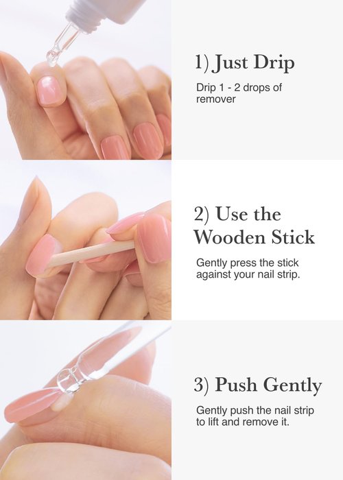 ohora Semi Cured Gel Nail Set of 2 (N Pixie Dust & Pro Easy Peel Remover) - Professional Salon-Quality Nail Care