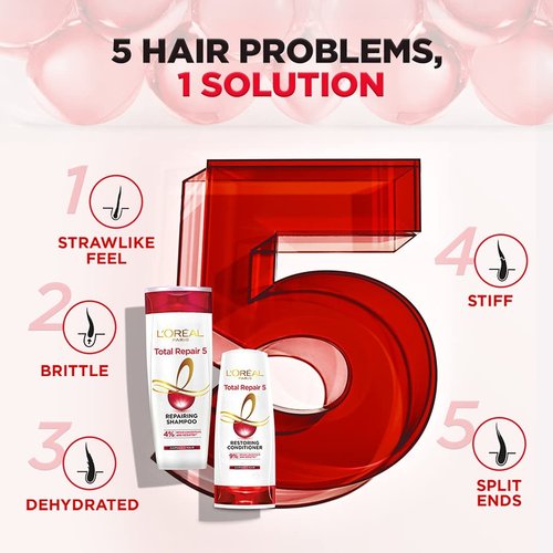 L'Oreal Paris Hair Expertise Total Repair 5 Shampoo, 640ml