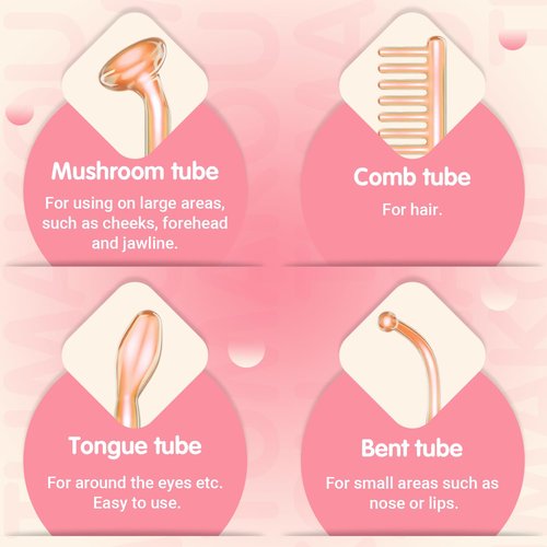 TUMAKOU Portable High Frequency Facial Machine - Orange High Frequency Face Skin Wand Device