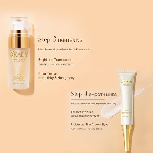 O'KADY Bifida Ferment Lysate Moist Repair Set Skincare set with Bifidobacterium fermentation decomposition ingredients for moisturizing nourishing making the skin soft smooth men's skincare