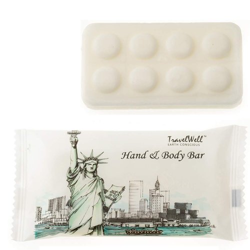 Travelwell Rectangular Bar Soap - Individually Wrapped Hotel-Style Bars - Compact Travel Soap for Toiletry Kits - Bulk Toiletries for Hotels & Care Kits - Pack of One Hundred, 0.5 lb