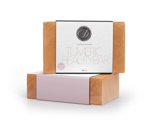 Dripglosss Turmeric Beauty Bar – Brightening Soap for Dark Spots, Hyperpigmentation & Eczema – Fades Scars, Evens Skin Tone, Soothes Acne & Itchy Skin – Vitamin E + Shea Butter (4 oz)