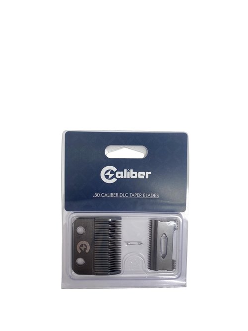 Caliber .50 Caliber Dual DLC Taper Blades - Stainless Steel Replacement Blades for Clippers