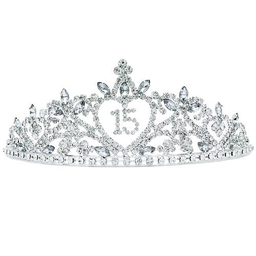 Rosemarie Collections Women's Rhinestone Crystal Birthday Tiara Crown (Quinceanera)