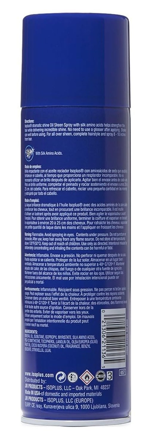 Isoplus Oil Sheen Hairspray 11oz. Aero (6 Pack)