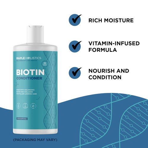 Biotin Conditioner and Hair Vitamin Set - Sulfate Free Volumizing Conditioner for Thinning Hair Plus 10000 mcg Biotin Vitamins for Hair Growth - Biotin Pills for Hair Loss Plus Hair Conditioner
