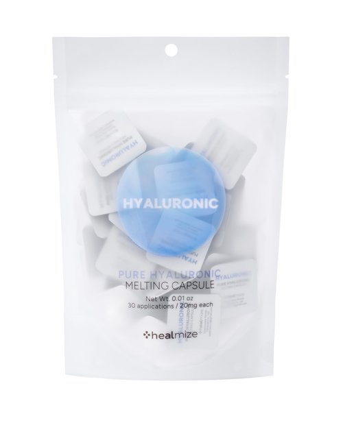 Healmize Pure Hyaluronic Melting Snowball Capsule (30ea) – 99.5% Pure Hyaluronic Acid – One Capsule Delivers 1.6 Bottles Worth of Serum Hydration – For Sensitive Skin, Freeze-Dried Format