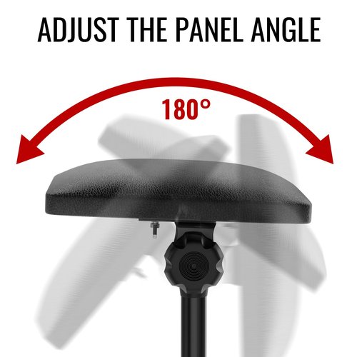 Wormhole Tattoo Arm Rest, Tattoo Chair for client, Tattoo Armrest Stand Tripod, 180° Rotation Adjustable Height and Tilt, Thicken Soft Sponge Pad 8.66*6.69*1.46in, Foldable Arm Rest for Tattoo Studio