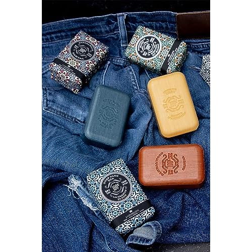 La Chatelaine Soap Supply Tin Gift Set |Unisex, Men, Women| Plant-based shea butter bar soaps | Made in France | Natural and Organic | Large soap bars | Set of 6, 8.8 oz./250g bars - Red Mosaic