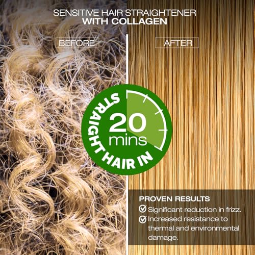 NK Keratin Sensitive Hair Straightener with Collagen, Hydrolyzed Keratin. (32oz)