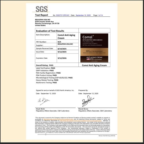 comsl US-Made With 30% Active Ingredients,SGS Certified, Retinol Vitamin C Niacinamide, Ceramide,Oligopeptides,Anti-Aging Face Moisturizer for Face, Firming Skin Care,Neck & Upper Chest -1.7 fl.oz
