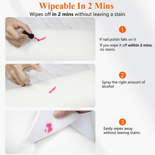 Erasable Arm Rest for Nails Tech, Luxury Nail Arm Rest White Manicure Hand Rest for Nails Tech with Non-Slip Aluminum Alloy Legs, Cleanable Technology Leather