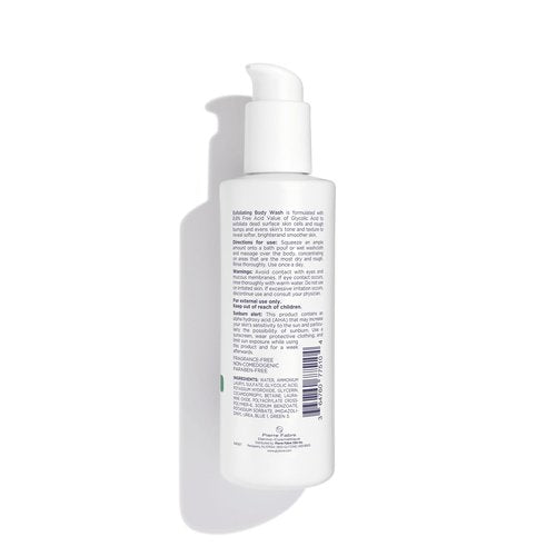 Glycolic Acid Body Wash – Exfoliating & Moisturizing Body Wash for Dry Skin, Reduce Keratosis Pilaris – Fragrance-Free Exfoliator with Glycolic Acid for Rough & Bumpy Skin, 6.7 Fl Oz