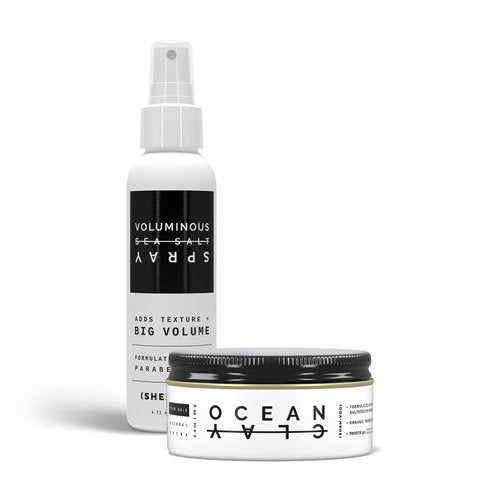 (SHEH•VOO) DUO STYLER KIT - (1) Ocean Clay (1) Ocean Sea Salt Spray