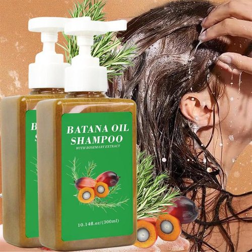 300ml Batana Oil Shampoo,Batana Shampoo,Batana Oil For Hair Growth Shampoo,Batana Oil For Hair Growth,Batana Oil Shampoo With Rosemary Extract (2PC)