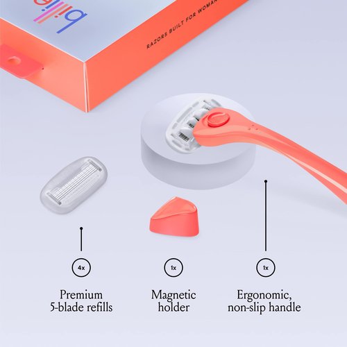 Billie Razors for Women Shave Kit & - V Smooth - Shave Gel + Cleanser for Pubic Hair & Skin - pH-Balanced - Fragrance-Free - Gynecologist-Approved - 6.5 oz.