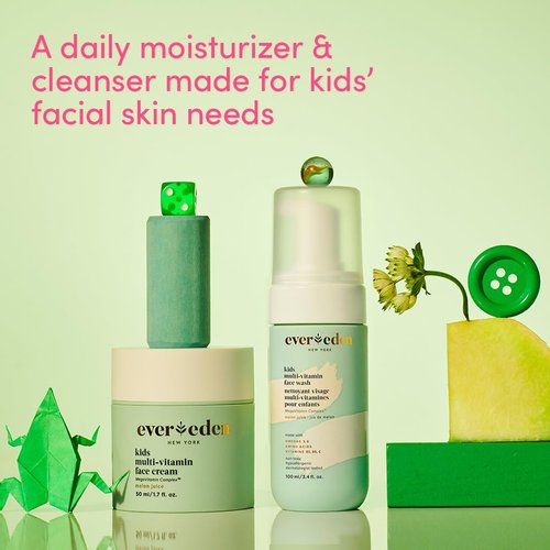 Evereden Multi-Vitamin Kids Face Wash & Multi-Vitamin Body Lotion: Melon Juice - Clean and Non-Toxic Products | Multi-Vitamin Skin Care for Kids