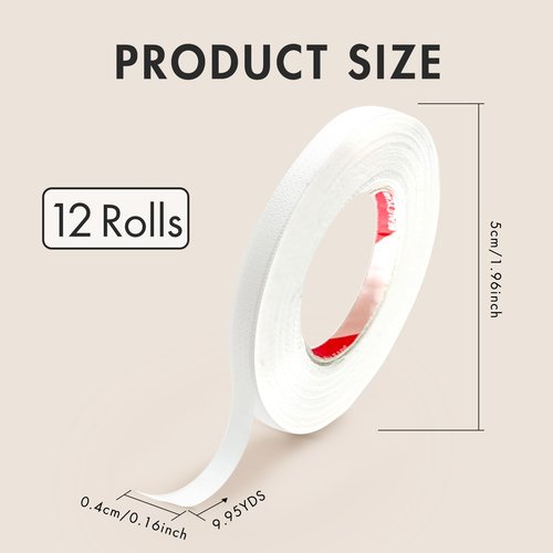 Embagol 12 Rolls Lash Tape Micropore Breathable Eyelash Tape for Eyelash Extensions to Secure Eye Patches and Lift Eyelid(0.16in, 12 Rolls)