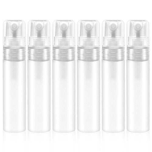 6 PCS 5ml Mini Spray Bottle Plastic Portable Travel Bottle Fine Mist Refillable Mini Perfume Sample Bottles Clear Plastic Spray Bottle Empty for Cleaning Travel Essential Oils