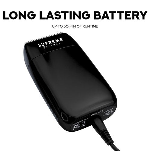 Supreme Trimmer Crunch Lite STF600 | Professional Double Foil Shaver for Men | Cordless & Corded, 60 Min Runtime, Hidden LED Display | Barber Face & Head Finishing Razor