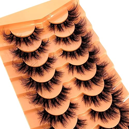 HBZGTLAD Soft Mink Eyelashes 3D Curl Winged End Eye Elongated Fake Lashes Thick Handmade Natural False Eyelash Messy Cross Lash Wholesale (HU-2)