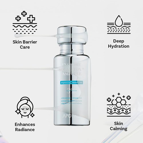 APOTHE Exosome Squal-Tox 3% Ampoule 1.01 fl oz (30ml) – Intense Hydration, Skin Renewal, Brightening & Anti-Wrinkle Care with Exosome Technology and Niacinamide