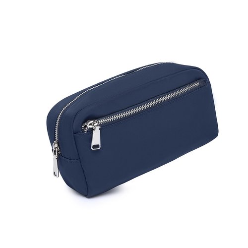 YONBEN Nylon Female cosmetic bags Canvas toiletry bags Wash bags with large capacity Simple design (Nylon/Navy Blue)