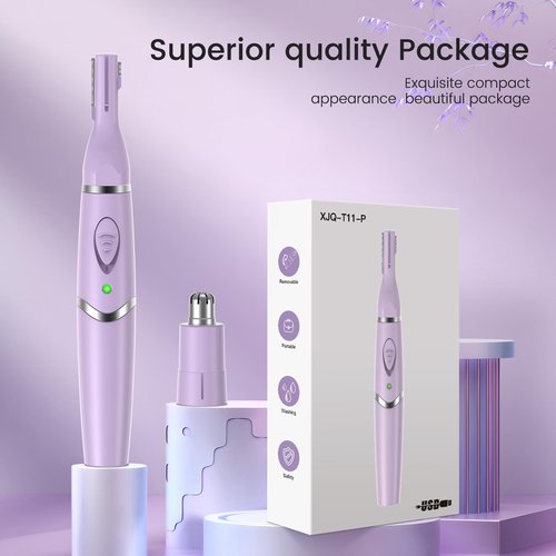 Yinowt Ear and Nose Hair Trimmer for Women, 2025 Professional Painless 2 in 1 USB Rechargeable Eyebrow & Facial Hair Trimmer, Precision Tool with Powerful Motor and Dual-Edge Blades, IPX7 Waterproof
