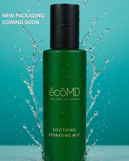 EcoMD Soothing Hydrating Mist, 4 fl oz, Natural Facial Spray with Hyaluronic Acid, Aloe, Green Tea for Sensitive Skin