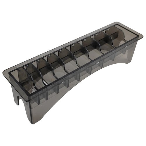 Clipper Guard Holder Organizer,Clipper Comb Holder Case,Grid Base Box For Universal Hair Clippers Limit Comb,Storage for Clipper Guards,Fit Well and Easy to Store Away When Done Using (Grey, L)