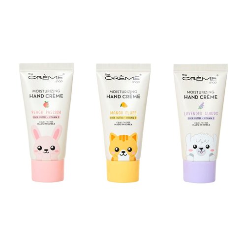 the CREME shop limited edition remedy for dry cracked skin hand creme trio with shea butter and vitamin e