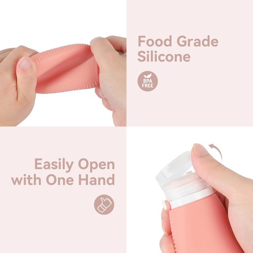 12PC Silicone Travel Bottles Set for Toiletries, TSA Approved Travel Bottles Leak-Proof Travel Size Toiletries,Multi-functional Travel Bottles with Face Wash Bath Hair Wash Silicone Massage