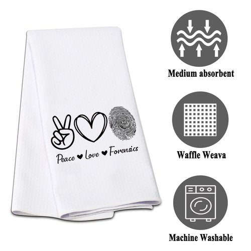 G2TUP Forensic Gift Peace Love Makeup Bag Cosmetic Bag Zipper Travel Bag (Peace Love Forensics KT)