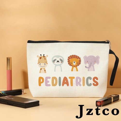Nurse Gifts Pediatric Nursing Cosmetic Bag Nurse Appreciation Gifts Birthday Gifts for Pediatric Nurse Registered Nurse Women Toiletry Bag Nurses Day Graduation Gifts for Nurses Animal Makeup Bag