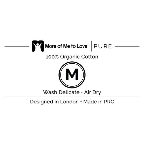 More of Me to Love Organic Cotton Tummy Liner 4-Pack (2 x Pearl White and 2 x Stone Gray) (Medium)