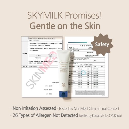 SKYMILK Centella Soothing Serum with Donkey Milk | 100ml 3.38 Fl.Oz | Cooling | Moisturizing | Calming | Hypoallergenic | Summer Essentials | Ideal for Sensitive Skin