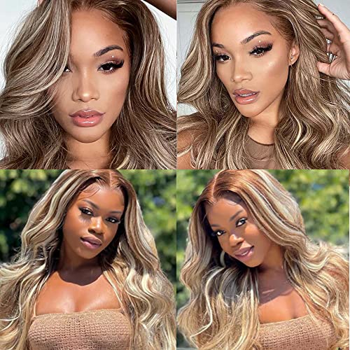 P4613 Human Hair Bundles Blonde Body Wave 3 Bundles 26 26 26 inch Blonde Highlight Bundle Brazilian Virgin Hair Extensions 300g