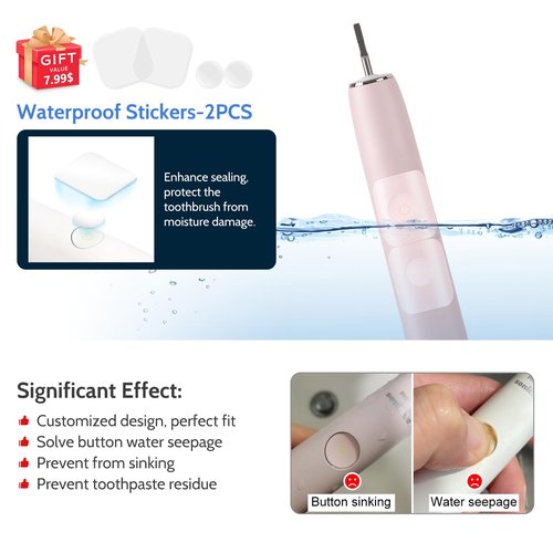 Upgraded Electric Toothbrush Metal Shaft Link Rod Compatible with Philips Sonicare Replacement Parts HX99 HX68 HX75 HX96 Connecting Rod with Waterproof Rubber Seal