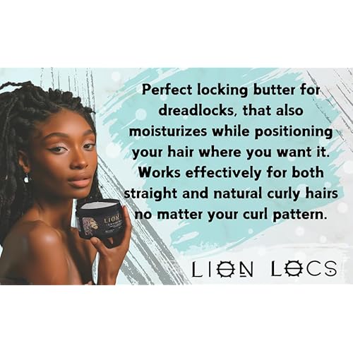 Beard Gains Lion Locs Hair Locking Dreads Moisturizer for Dreadlocks, Locks, Microlocs, Interlocks, Braidlocks, Braids, Fauxlocs, Twistlocks, or Sisterlocks (8oz) (Firm)