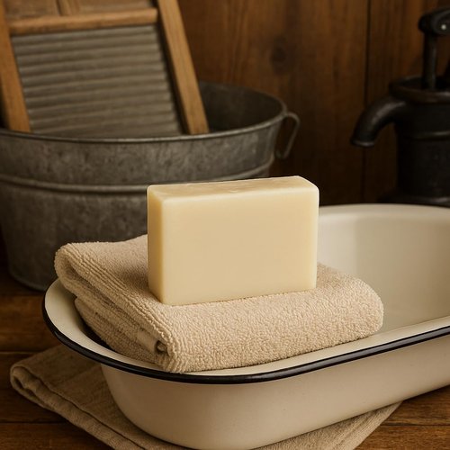 Old Fashioned Lye Soap Organic Natural Handmade Bar for Face and Body - 3 pack