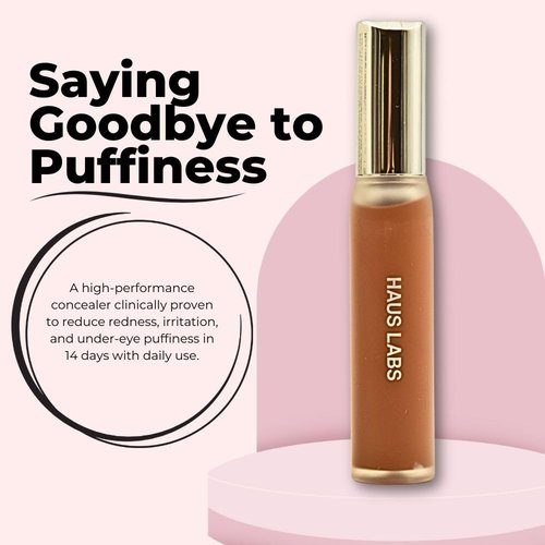 Haus Labs Triclone Skin Tech Hydrating Concealer 43 Medium Deep Golden Yellow Olive Undertones – Brightening, Crease-Resistant, Arnica-Infused