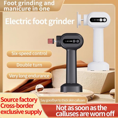 Electric Callus Remover for Feet - Rechargeable Cordless Pedicure Tool with 6 Speeds & 20 Sandpaper Discs, Professional Dead Skin Remover for Cracked Heels,Electric Foot File(Black)