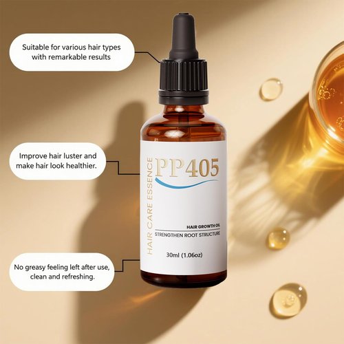 PP405 Hair Growth Oil – Anti Hair Loss Treatment for All Hair Types, Fast Absorbing & Non-Greasy, Nourishes hair, 1.06 FL OZ / 30ml (1pc)