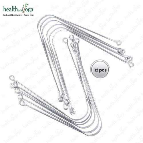 HealthAndYoga™ Oral Hygiene Tongue Scrapers – 24pcs Bulk Pack Disposable Metal Tongue Cleaners - qSwipe Lite Copper Tongue Cleaners (12 pack) + SteloSwipe Lite Stainless Steel Scrapers (12 Pack)