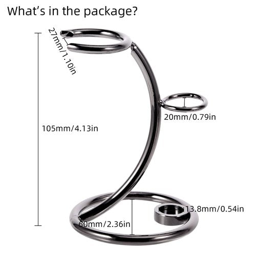 Grandslam Shaving Razor and Brush Stand Universal Holder for Safety Razor Storage Shave Brush Holder (gunmetal)