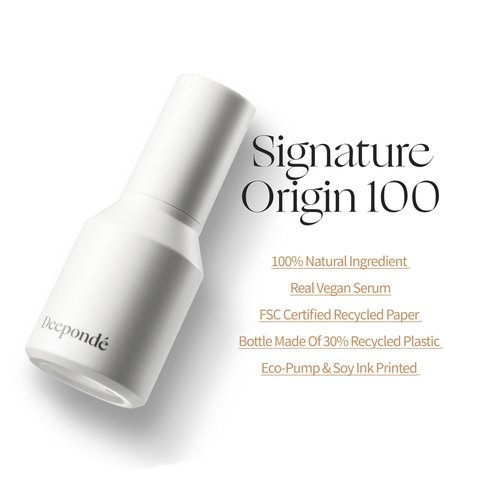 Deeponde Signature Origin 100 Ampoule 1.69 Fl oz Tremella Fuciformis(Snow Mushroom) Extract 100%,Elasticity,Lifting,Moisturizing