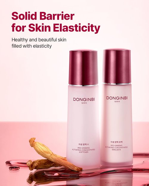 Donginbi Red Ginseng Activating Concentrated Emulsion - Vegan Firming & Skin Barrier Repair Moisturizer for Face, Korean Ginseng Skin Care Gifts for Women, 2.36 floz