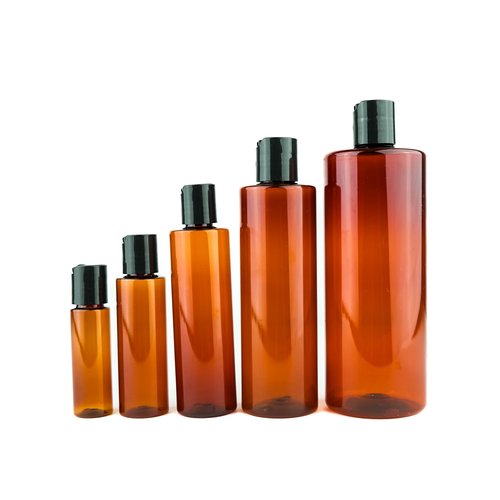 Nature Packaged Plastic Amber Bottles (Pack of 12) - 8oz Amber Plastic Bottle with Screw Caps; Used as Reusable Shampoo Bottle, Lotion Bottles, Bottles for Travel and Body Wash Container