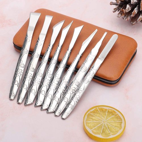 Footstep Horny Tool, Remove 8 Pcs of Stainless Steel Foot File Horny Remover Foot Calluse Shaver Pedicure Tool Set, Foot Skin Planer Foot Stone Foot Board